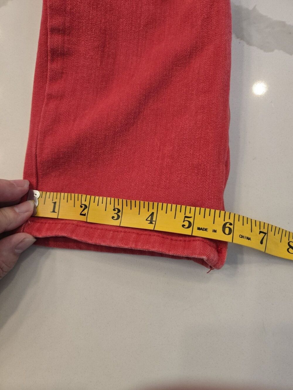 So Slimming by Chico's Women's Washed Red Ankle Zip Jeans Size 0.5 US Size 6 - Picture 13 of 15